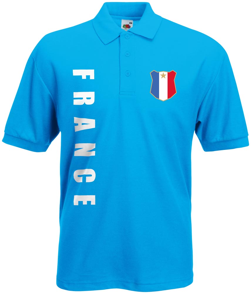 WM 2018 Frankreich FRANCE Polo-Shirt Trikot Name Nummer 
