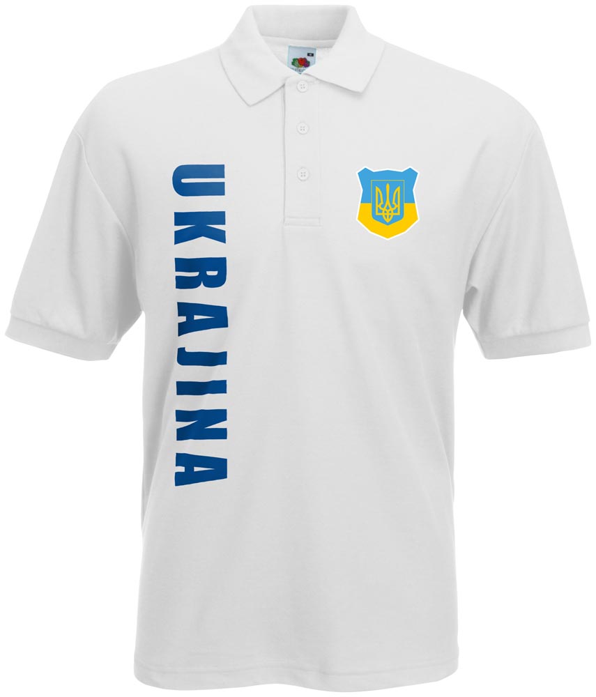 Ukraine Ukrajina EM-2020 Polo-Shirt Wunschname Wunschnummer
