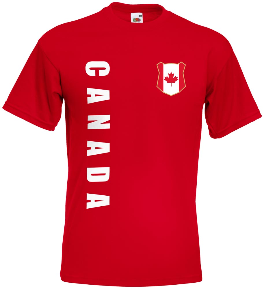 Kanada Damen T-Shirt Schwarz Trikot Team Nr ALL 10 Fußball Sport WM 2018 