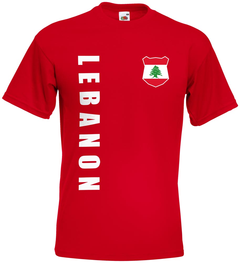 Libanon WM 2018 T-Shirt Rot Trikot Fußball Nr ALL 10 Sport 