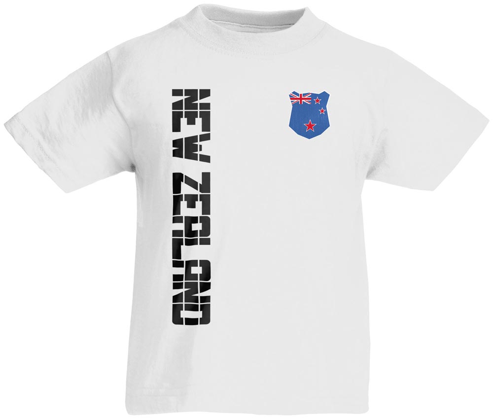 Neuseeland Fan T-Shirt Fußball Retro Shirt Trikot Weiß Unisex S M L XL XXL XXXL 