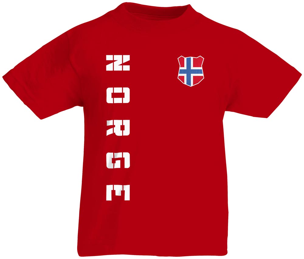 Name & Nummer S M L XL XXL Fussball T Kinder T-Shirt Trikot Norwegen Norge inkl 