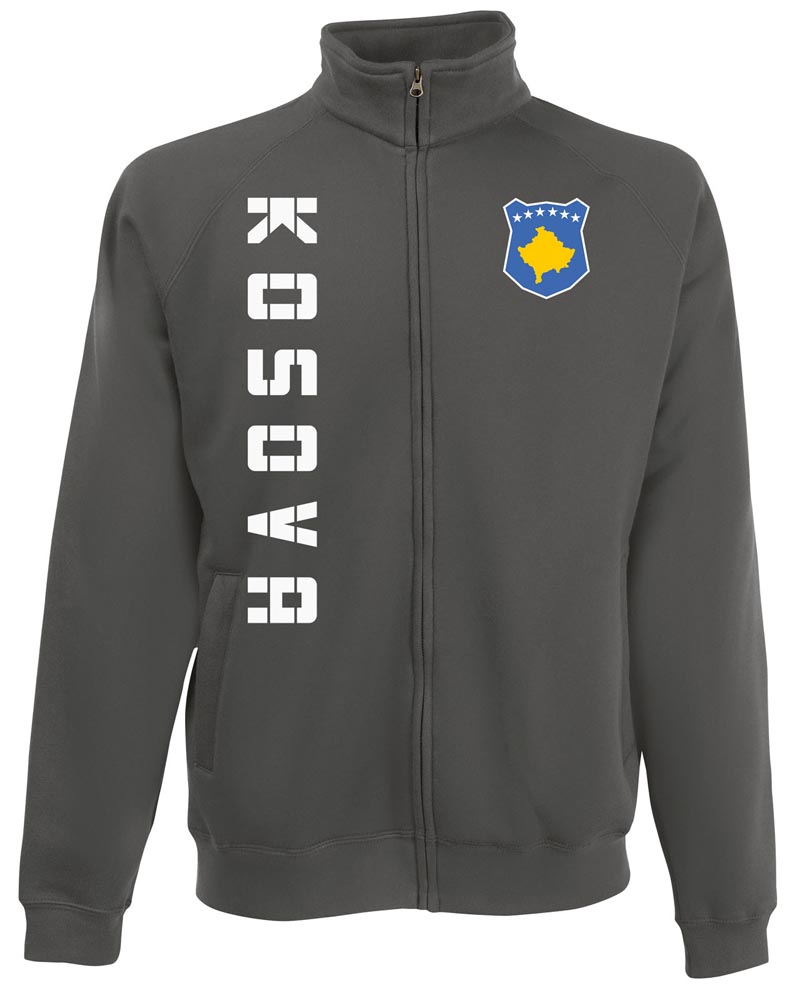 AkyTEX Kosovo EM-2020 Sweatjacke - Personalisierbar Mit Name & Nummer