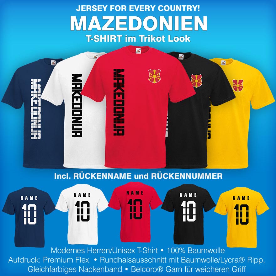 Mazedonien T-Shirt Trikot