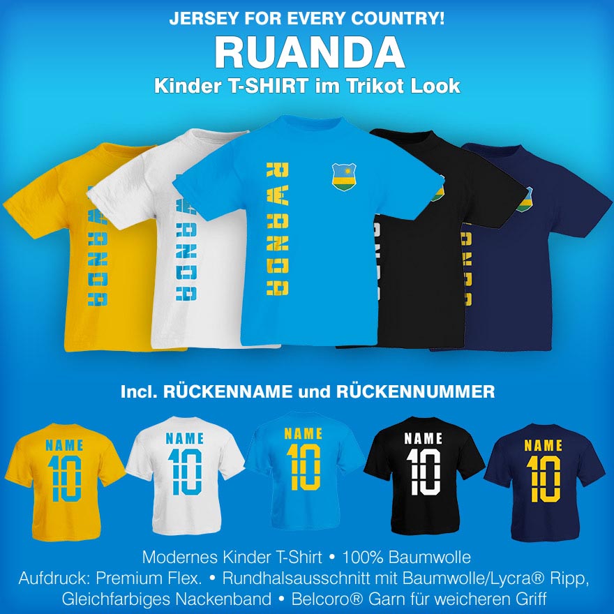 Ruanda Rwanda Kinder T-Shirt
