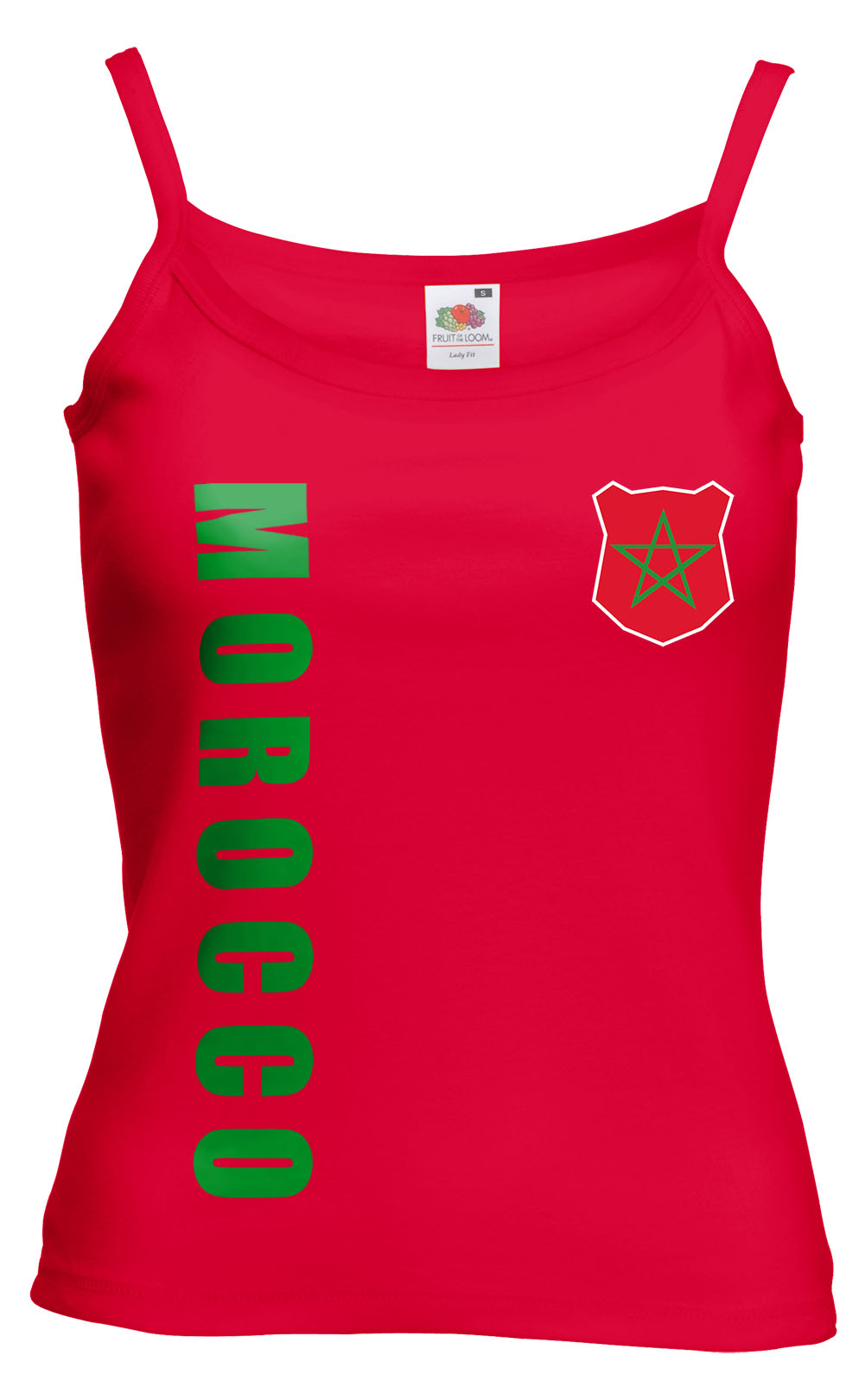 Marokko Damen T-Shirt Rot Trikot Team Nr ALL 10 Fußball Sport WM 2018 